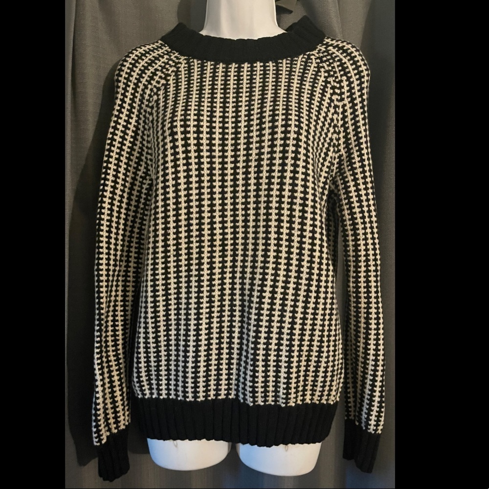Black and white sweater
